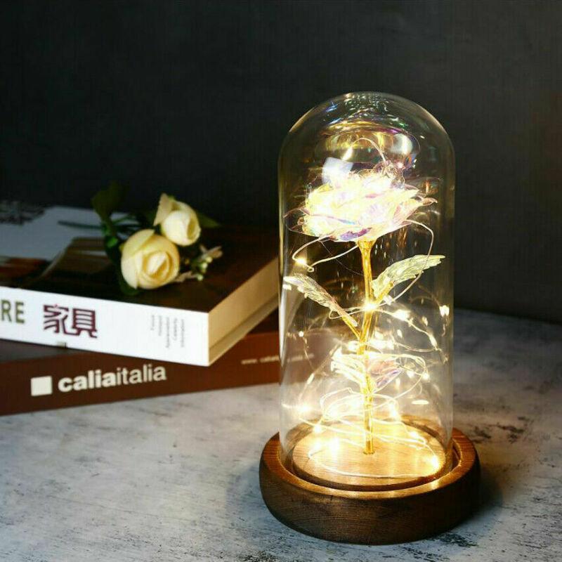 

New Arrival Valentines day gifts for her him Immortal Preserved Rose Flower with Glass Dome