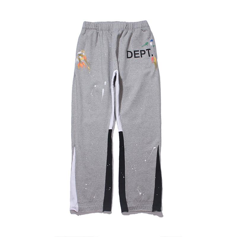 

2020 Autumn And Winter Gallery Dept Splash Ink Weila Men And Women Sports Pants Straight Trousers Casual, Black