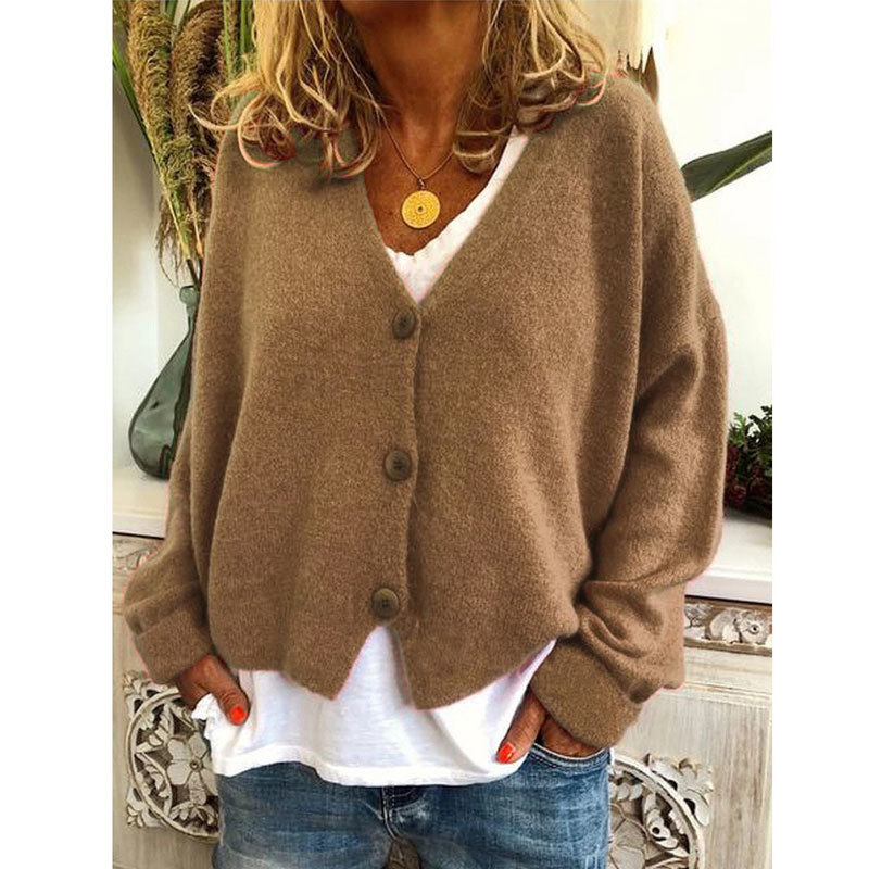 

Sprint Knitted Cardigan Women Loose Cardigans Long Sleeve Knitted Sweaters Ladies Casual Oversized Cardigan Sweater V-neck 3XL, Red