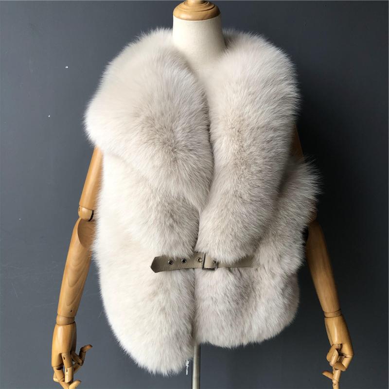 

Natural Fur Vest Lady Warm 100% Real Fur Coat Sleeveless Whole Skin Luxury Thick Real Waistcoat, Pink