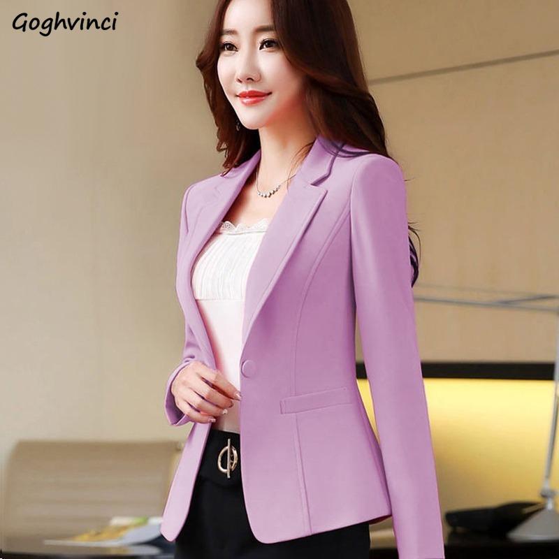 

Blazers Women Profession Slim-fit Notched Elegant Womens Office Lady Mature Detailed Korean Style Short Oversize Single Breasted, Green