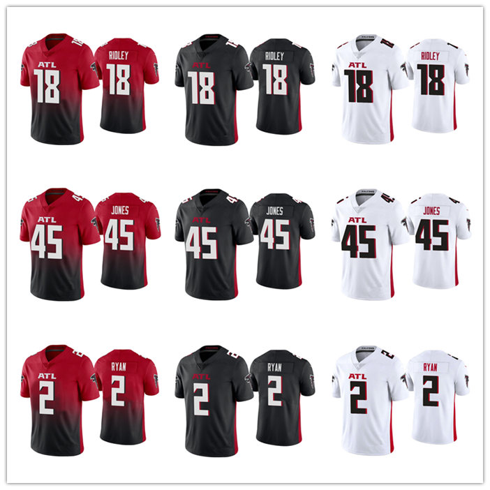 

Atlanta Falcons MEN WOMEN YOUTH Nfl Ridley deion jones 2 Matt Ryan 2nd Alternate Vapor Limited Jersey, Black;red
