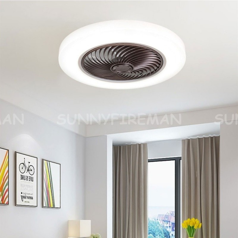 

46 52cm Smart Led Ceiling Fan Fans With Lights Remote Control Bedroom Decor Ventilator Lamp Air Invisible WiFi Bluetooth Silent
