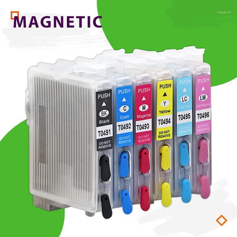 

Ink Cartridges Refillable T0491-T0496 For Stylus Po R210 R230 R310 R350 RX510 RX630 RX650 Printers For1