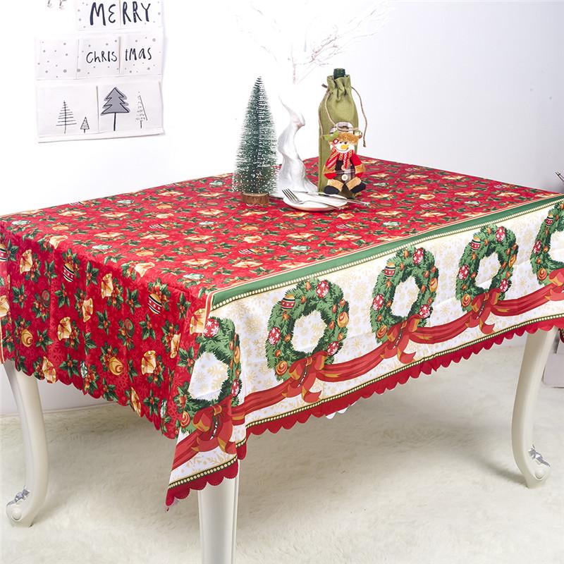 

Christmas Polyester Printed Tablecloth Rectangular Hotel Banquet Tablecloth Christmas Home Decoration, Small bow-knot