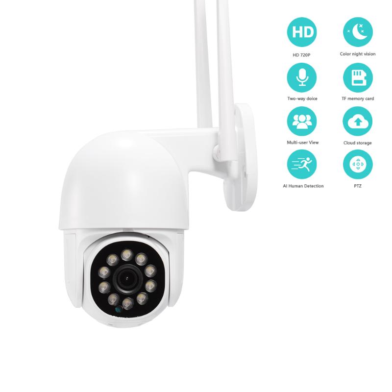 

PTZ Wifi IP Camera Outdoor P2P ONVIF Audio AI Human Detect Wireless IP Camera Waterproof Digital Zoom Speed Dome Security