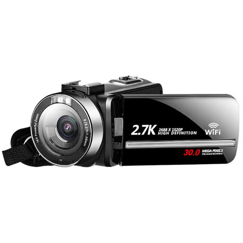 

2.7K 30MP Digital Camcorder Wifi Transmission Vlogging High Definition Night Vision USB Rechargeable 16X Zoomable Touch Screen, As pic