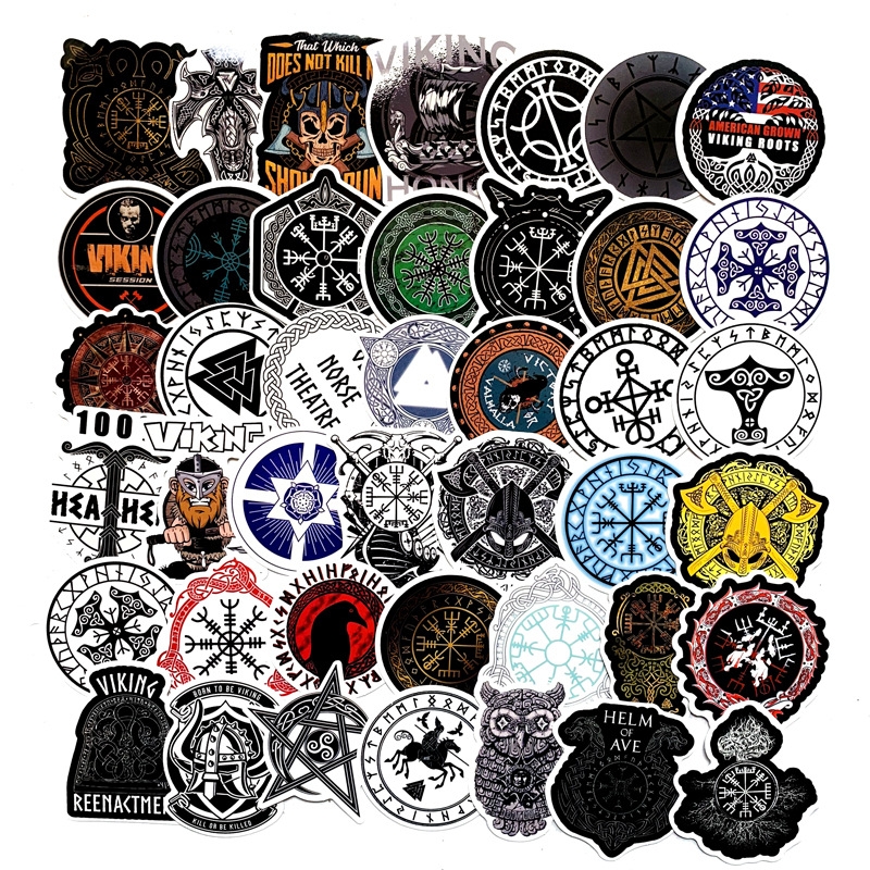 

50pcs/Lot Viking Scrapbooking Stickers Decal For Guitar Laptop Luggage Car Fridge Graffiti Sticker