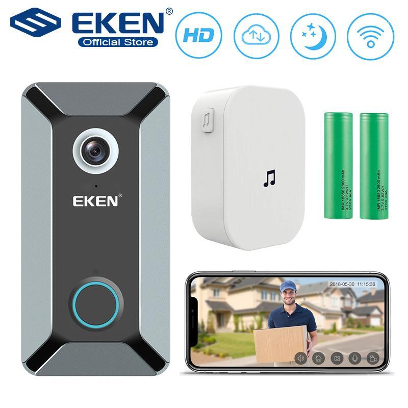 

EKEN V6 wifi Doorbell Smart Wireless 720P video camera Cloud storage door bell cam waterproof home security house bell Gray1