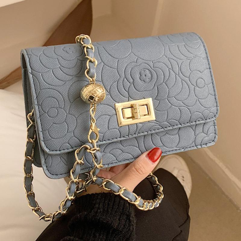 

Mini PU Leather Totes Luxury Handbags and Purses 2021 Women's Chain Designer Crossbody Shoulder Bag Famous Chic Small Square Bag, Black