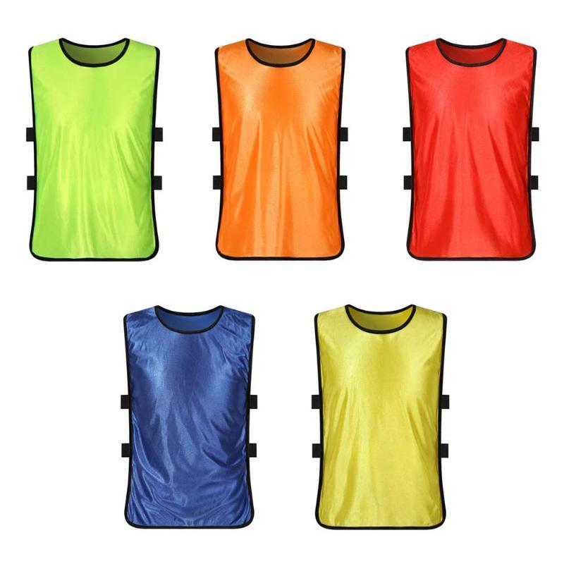 

Team Training Scrimmage Vests Soccer Basketball Youth Adult Pinnies Jerseys New Sports Vest Breathable Team Training Bibs, Red