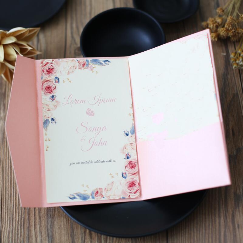 

20pcs/lot Creative Wedding Invitation Envelope Modeling Pocket Personalized Wedding Invitation Card Blank Inner Page