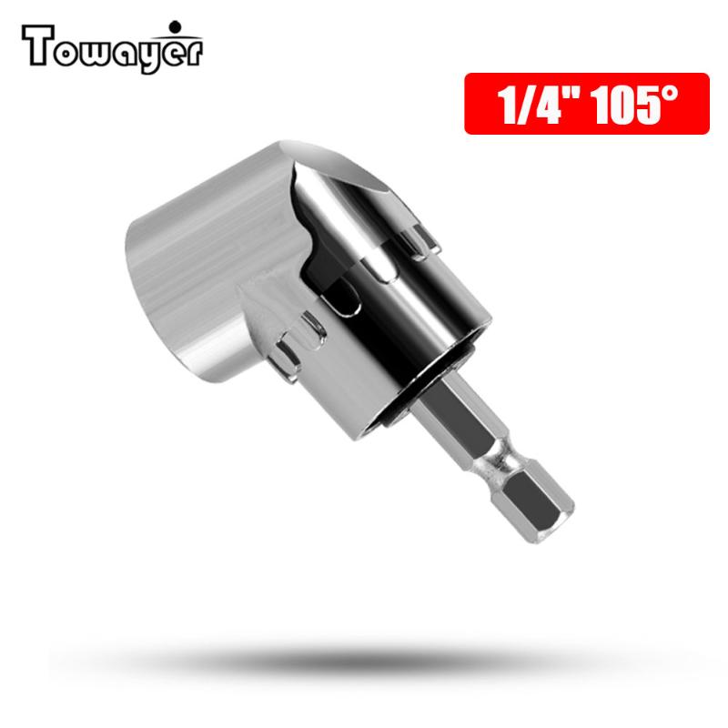 

105 Angle Screwdriver Set Socket Holder Adapter Adjustable Bits Drill Bit Angle Screw Driver Tool 1/4'' Hex Bit Socket