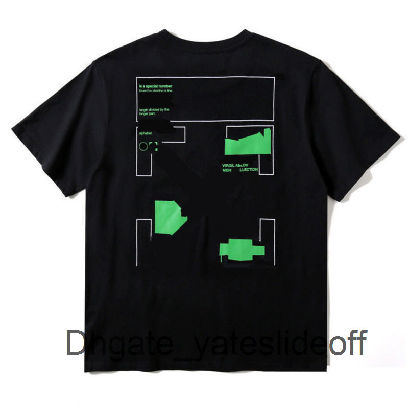 

Summer Brand Offer t Shirts Men' Ow Religious Oil Painting Direct Spray Arrow Tshirts Fashion Hip Hop Short Sleeve Loose Men Women White Black Large Fat T-shirt 219d