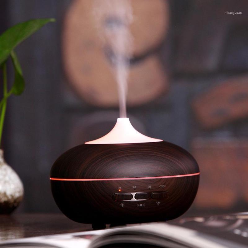 

Wood Grain Air Humidifier 7 Colors Change 500ml Oil Diffuser for Home1