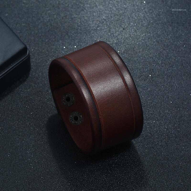 

2020 New Hot Classic 3 Color Genuine Wide Leather Bracelet Bangle Vintage Punk Style Men Bracelet Fashion Jewelry Gift Wholesale1