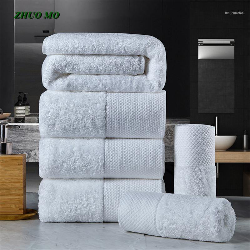 

White Large Bath Towel 100% Cotton Thickened 5 stars Hotel face towel Home Bathroom for Adults Shower Kids sheet Travel Hotel1