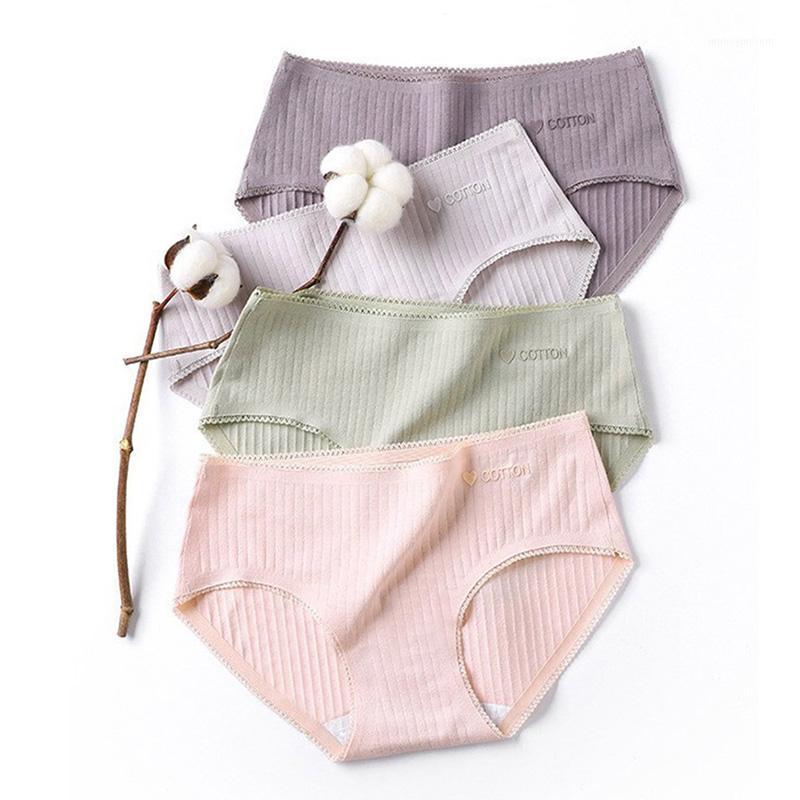 

Women Sexy Breathable Panties Girls Mid-Waist Underpants Silky Cotton Briefs Casual Soft Underwear1