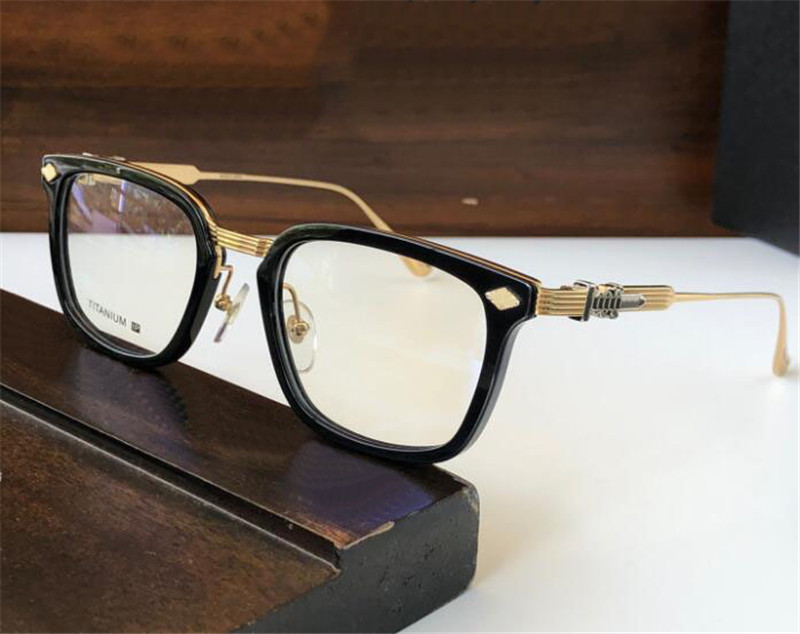 

New classic retro optical glasses POKEO square frame titanium temples versatile vintage style clear lens top quality with case transparent eyewear