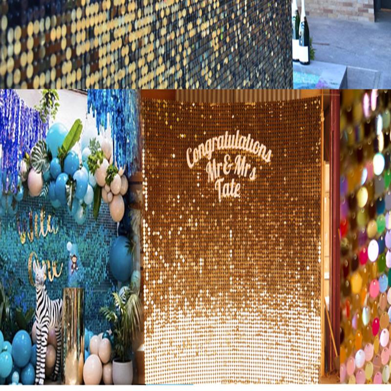 

Custom adverting sign shiny silver square sequin panel glam sequin backdground shop window background square shimmer wall