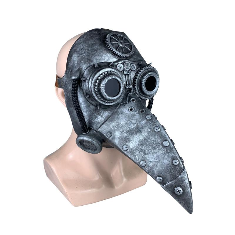 

Liser Funny Retro Plague Mask Latex Birds Long Nose Beak Steampunk Halloween Gothic Costume Props Headgear