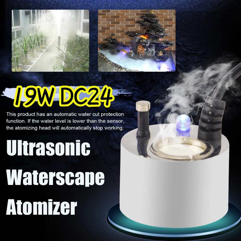 

Ultrasonic Air Humidifier Home Mist Maker Fogger LED Light Water Fountain Pond Atomizer Head Air Humidifier Nebulizer Vaporizer