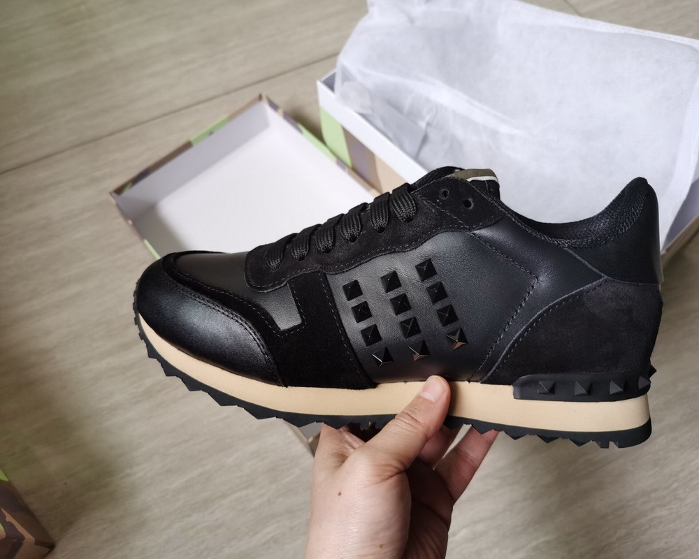 

unisex genuine leather Women and Men Casual shoes camo/butterfly v stud sneakers designer runway celeb fashion Flat Shoes, 13