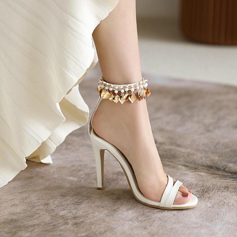 

Sexy Ladies High Heels sandals Women Shoes 2021 Summer Shoes Women Pumps Woman Party Super High Heel sandals 32-43, White