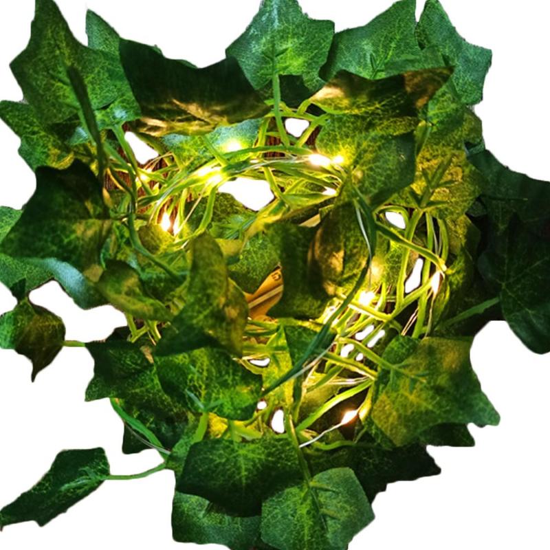 

2m Artificial String Light Simulation Green Radish Rattan Led Copper Wire String Decorative Lamp Home Bedroom Party Wall Decor