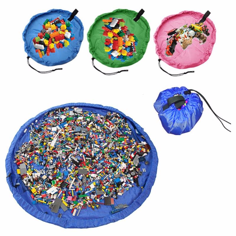

Cartoon Baby Playing Blanket Carpet Toy Storage Bag Living Room Floor Dolls Laundry Basket Kid Organizer Storaging Bags A