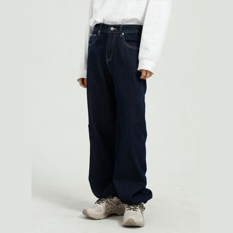 

New Male Streetwear Hip Hop Fashion Cargo Jeans Pants Men Pocket Loose Casual Denim Harem Trousers, 0113