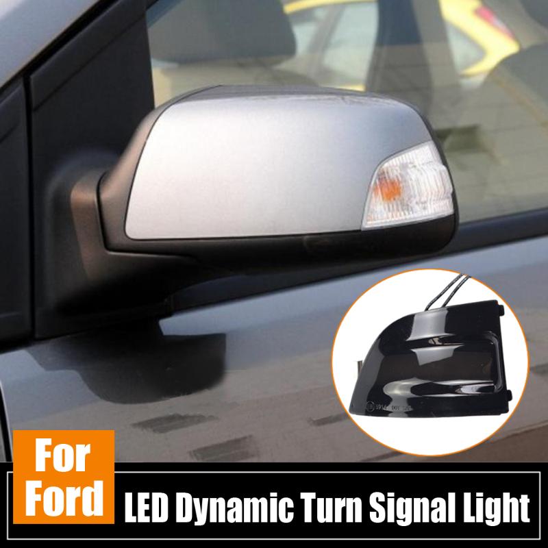 

For Focus 2 2 2004-2008 C-MAX LED Dynamic Turn Signal Blinker Side Rear-View Mirror Indicator Light, As pic