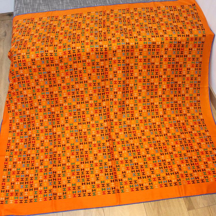 

Letters Scarf Women 70% Cashmere 30% Silk Blended Scarves Female Shawls Lady Wraps Brand Design Hand-rolled Edges