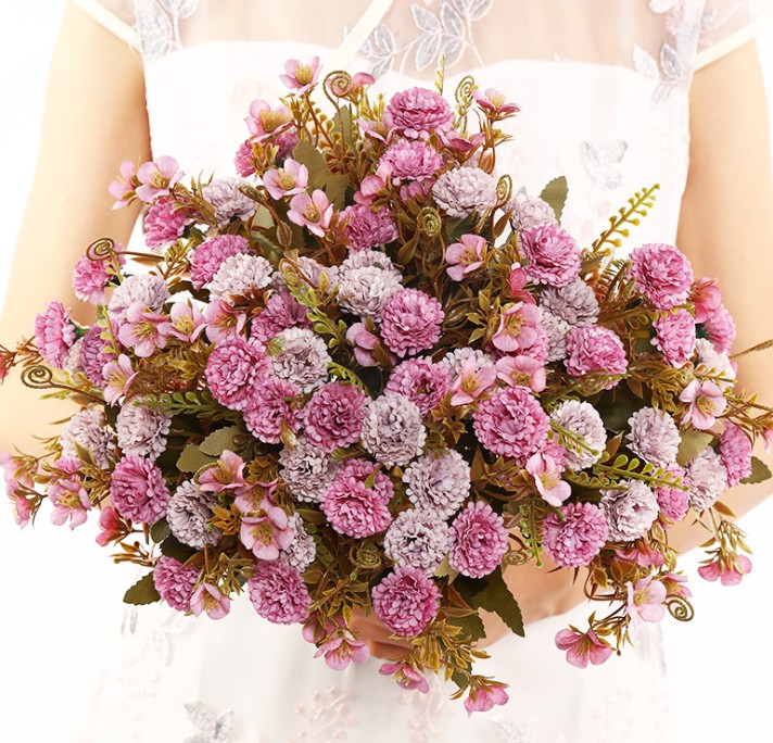 

artificial flower simulation 6 color wedding new style lilac road guide ceiling special artificial flower decoration, As pic