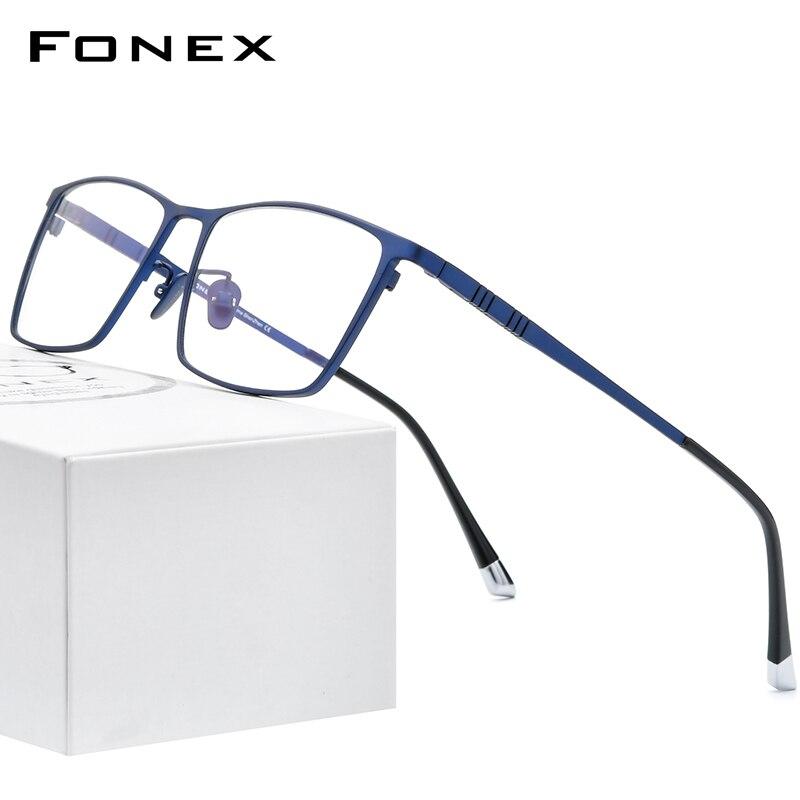 

FONEX Pure Titanium Eyeglasses Frame Men Square Eyewear 2020 New Male Classic Full Optical Prescription Glasses Frames F85641