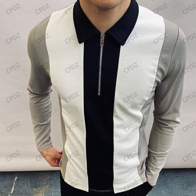 

Luxury Top Sell Designer Mens Polos casual Shirt Bohemian Street business affairs Style printed Zipper collar lattice long sleeve top blura pattern S-3XL blouse, P27