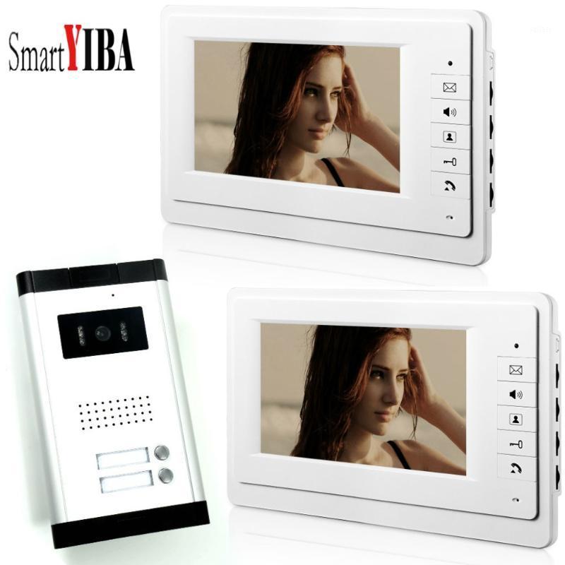 

SmartYIBA Video Door Phone Intercom Entry System 7"Inch Monitor Video Doorbell Doorphone Camera Intercom 1 Camera 2 Monitor1