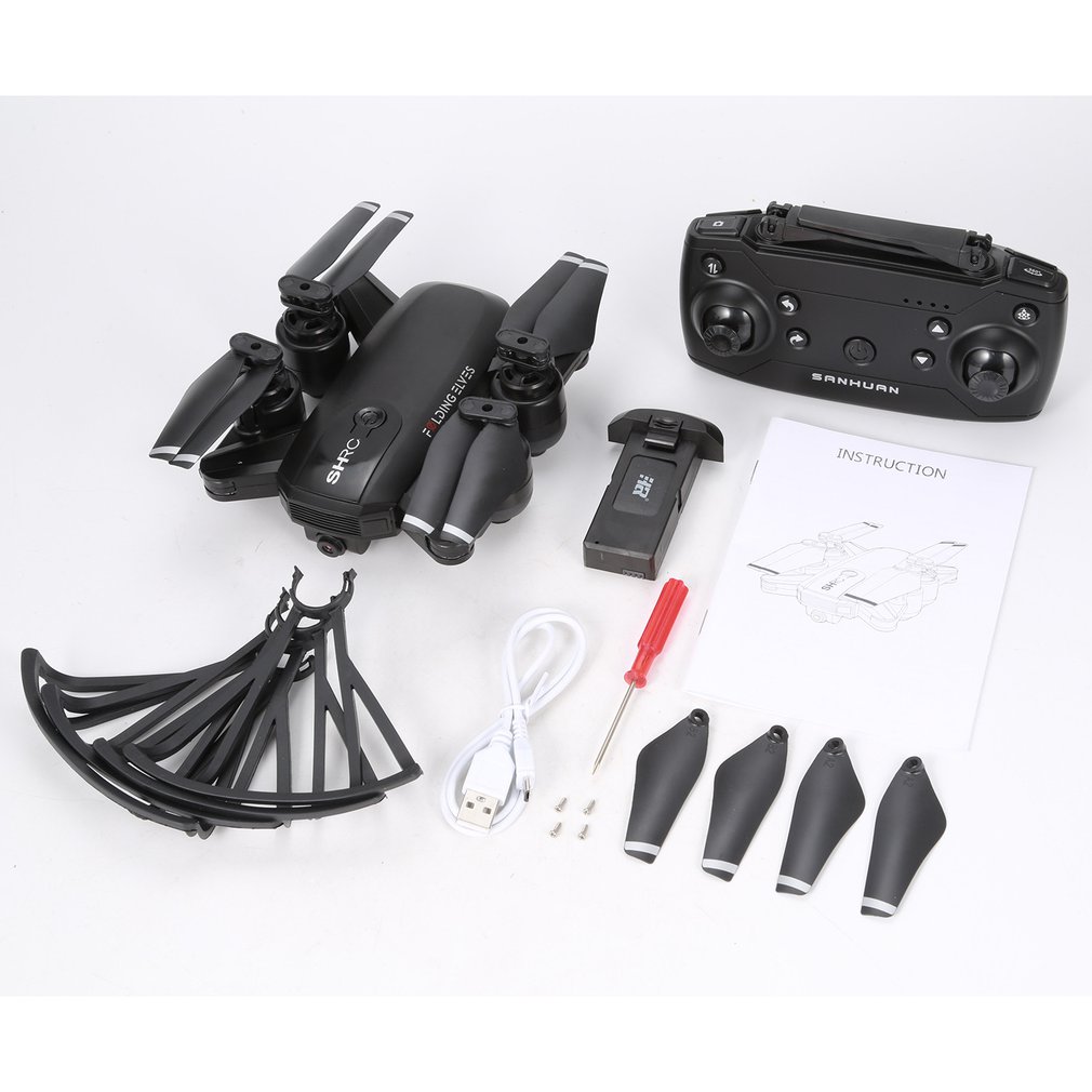 

H1W 2.4G 1080P Wifi FPV Aircraft RC Drone Quadcopter Plane Optical Positioning Headless One Key Return Foldable Live Flight