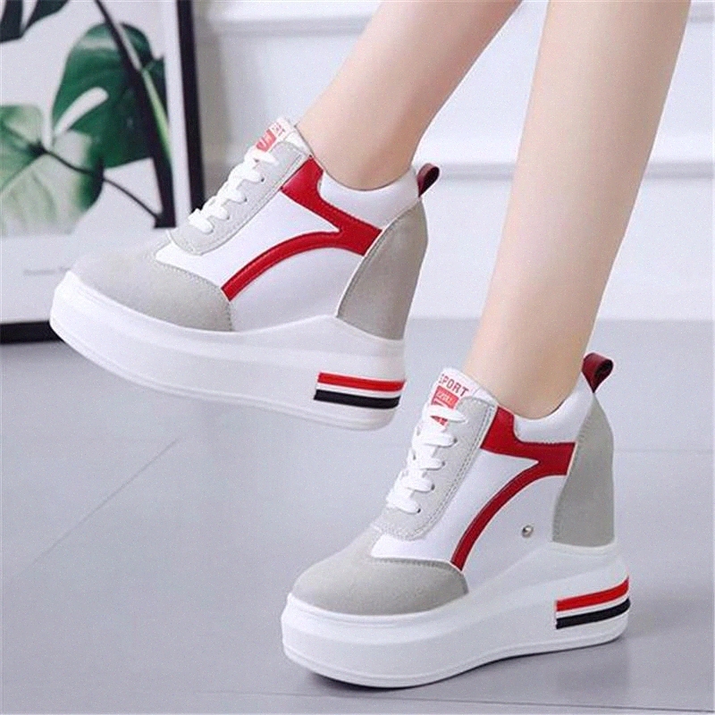 

Platform Women Casual Shoes 2020 Height Increasing 11CM Suede Wedges High heel Shoes Women Chunky Sneakers Chaussure Femme #Jv4w