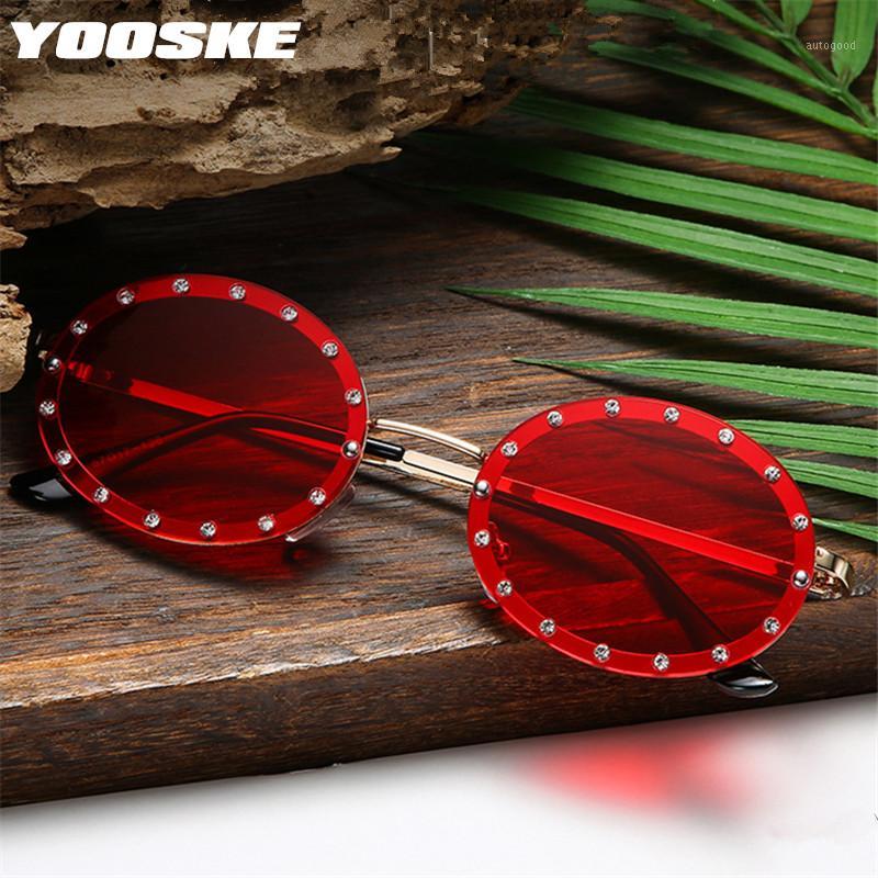 

Sunglasses YOOSKE Rimless Men Vintage Diamond Sun Glasses Women Accessories Retro Punk Round Eyeglasses Famale UV400 Goggles1