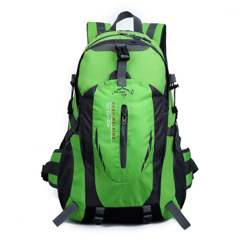 

Outdoor Backpacks Waterproof Nylon Backpack Women Climbing Equipment Mountain Bags Men Hiking Travel Bag 40L Large Men Sportbag1, Green