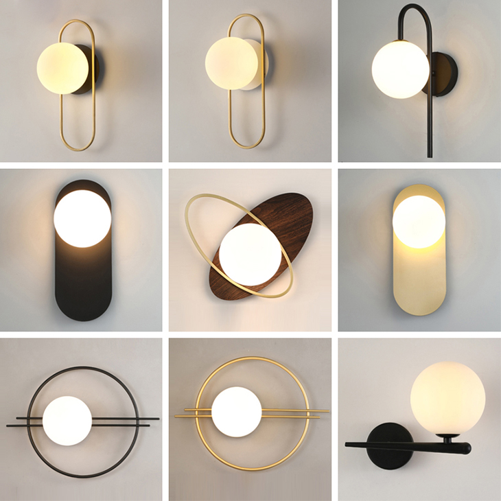 

Modern LED Wall Lamp Glass Gold Lighting Sconces Living Bedroom Bathroom Fixture Restaurant Dining Indoor Home Decoration Light