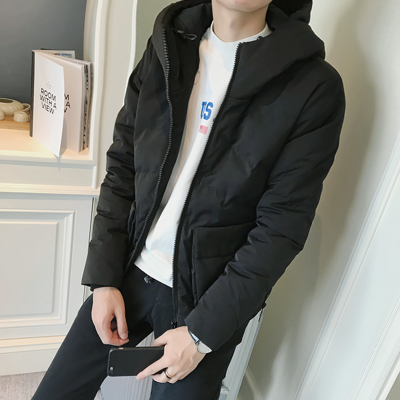 

Casual Mens Coats And Jackets Winter Male Clothing Hooded Gray Cotton 2020 Warm Winter Jacket Mens, Black