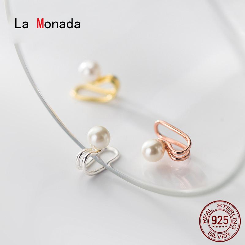 

La Monada Double Layer Hoop Earrings For Women Silver 925 Fine Women Earrings Jewelry Minimalist Hoop 925 Silver