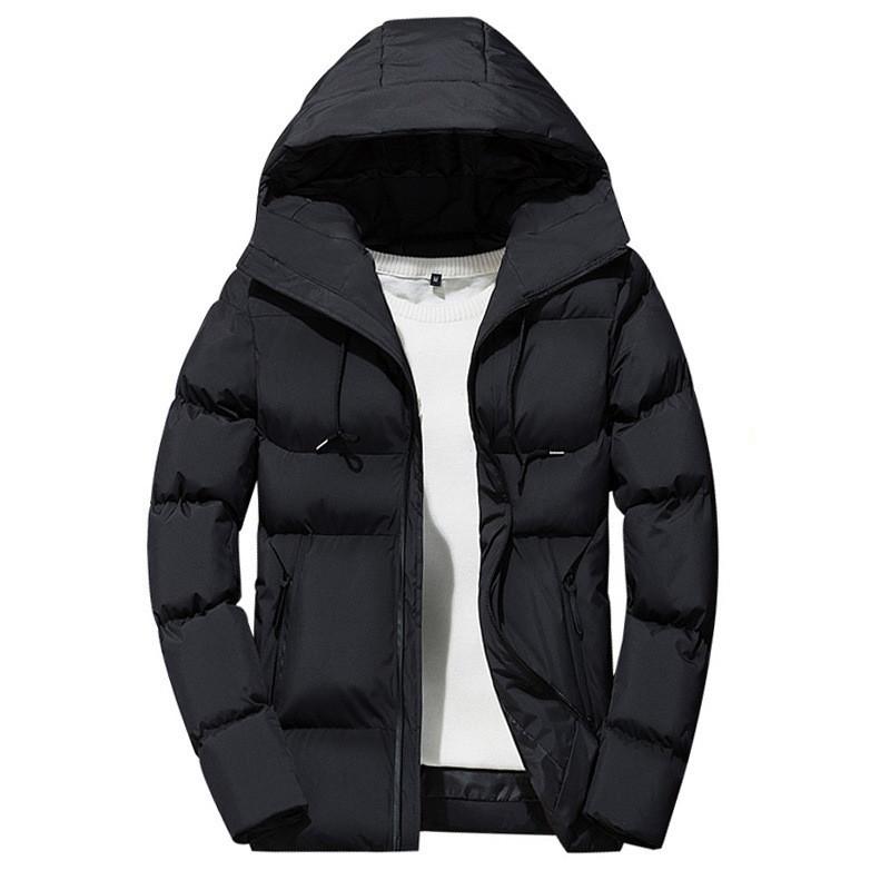 

Men Windproof Warm Packable Casual Jacket Hooded Coat Causal Zipper Parka Clothes Streetwear Men Clothing NZ19, Blue