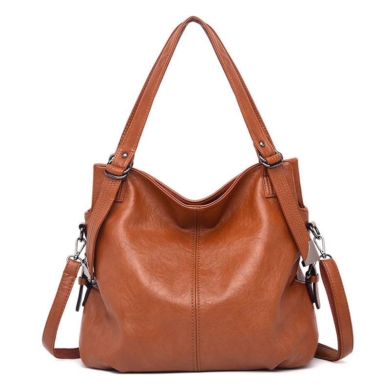 

Women Handbags Large Capacity Retro Tote Bag Designer soft Leather Ladies Hand Bags Casual Crossbody Bags for Women, Black