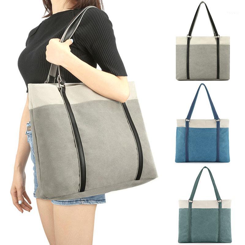 

Oxford nylon waterproof canvas shoulder bag simple large capacity tote bag women's Tote Handbag Crossbody Laptop Retro1, Blue