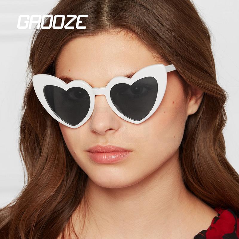 

GAOOZE Sunglasses Female Fashion Women Heart Glasses Ladies Sunglasses Retro Women's Anti-glare Glasses LXD3371