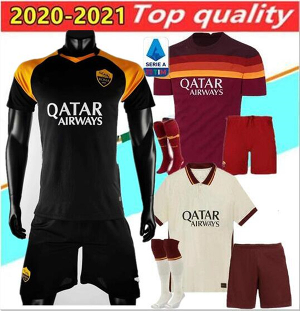 

Top quality 2020 TOTTI DE ROSSI AS DZEKO ROMA soccer jerseys 20 21 KOLAROV KLUIVERT football soccer shirts Adult suit kits sets, Lavender