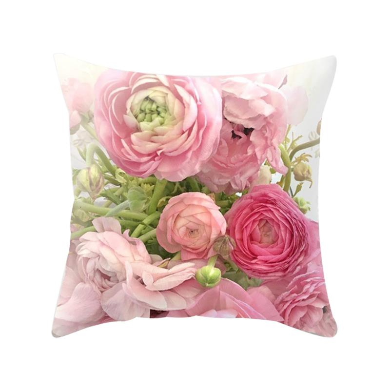 

Home Mediterranean 45x45cm Cover Rose Nordic Style Flowers Decoration Cushion Throw Pillow For Sofa Bed Car Pillow Case